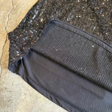 画像5: BLACK COLOR SPANGLE DESIGN POINT SHEER CAMISOLE / Ladies M (5)