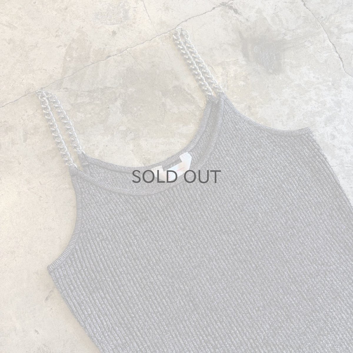 画像3: CHAIN STRAP DESIGN METALLIC CAMISOLE / Ladies M (3)