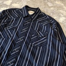 画像4: "WRANGLER" ALL OVER STRIPE PATTERN WESTERN L/S SHIRT / Mens XL (4)