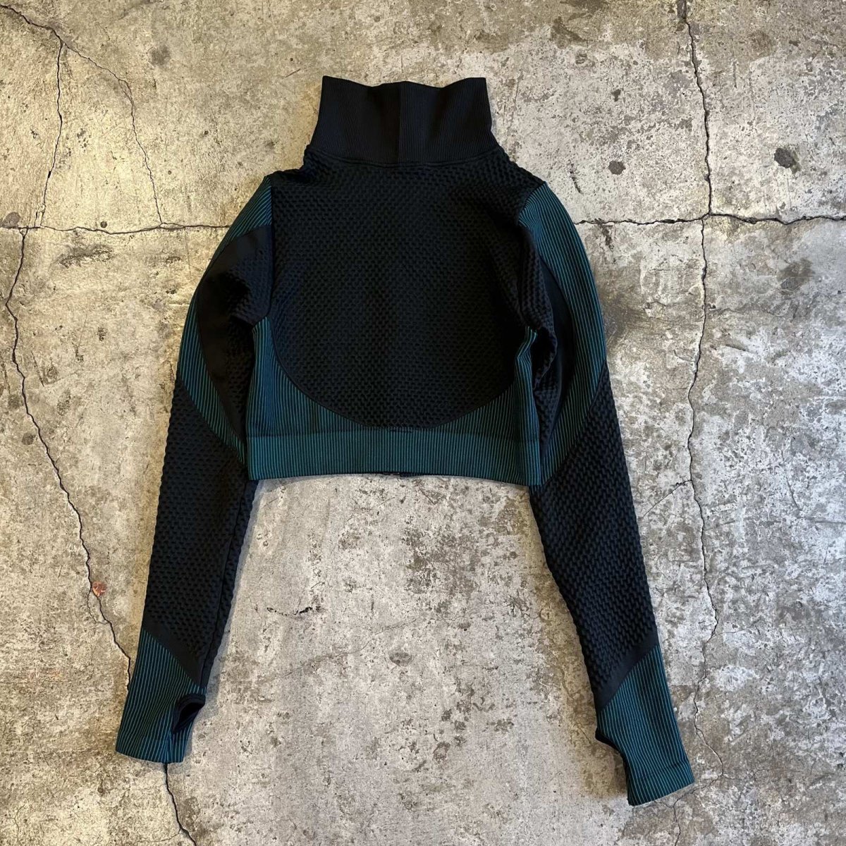 画像2: 2 TONE COLOR BLOCKING DESIGN SHORT ZIP UP L/S TOPS / Ladies XS~S(M) (2)