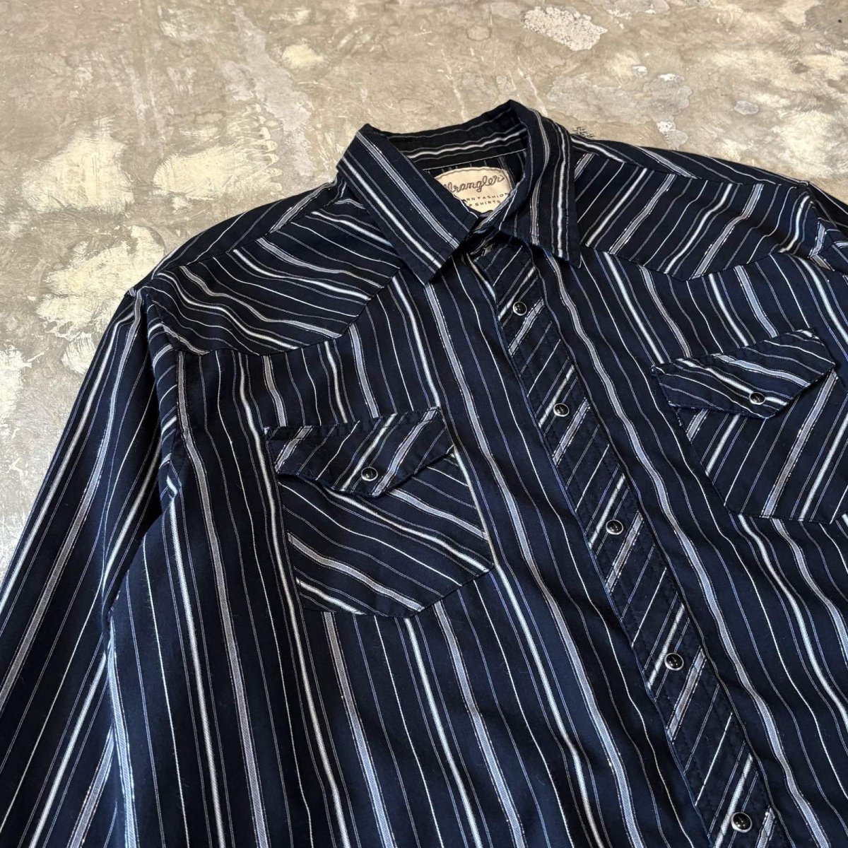 画像3: "WRANGLER" ALL OVER STRIPE PATTERN WESTERN L/S SHIRT / Mens XL (3)
