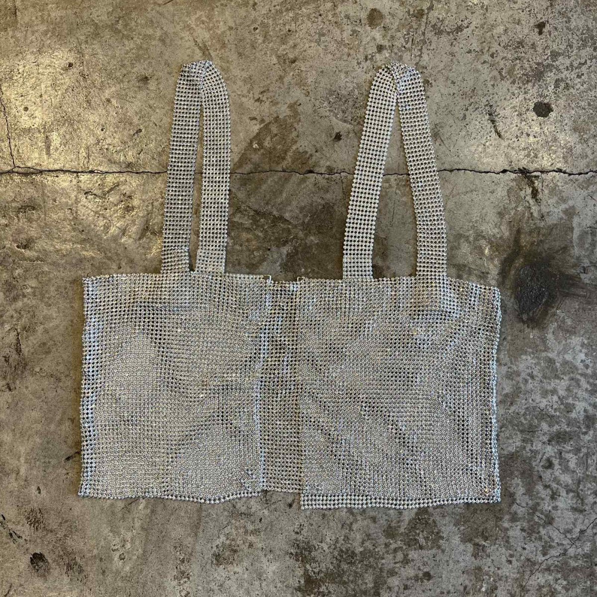 画像1: ALL OVER GLITTER BACK CHAIN DESIGN BUSTIER / Ladies S~M (1)