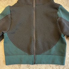 画像11: 2 TONE COLOR BLOCKING DESIGN SHORT ZIP UP L/S TOPS / Ladies XS~S(M) (11)