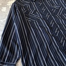 画像5: "WRANGLER" ALL OVER STRIPE PATTERN WESTERN L/S SHIRT / Mens XL (5)