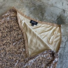 画像7: SEQUINS DESIGN COLOR SILK SKIRT / W30 (7)