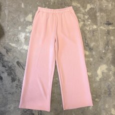 画像1: PINK COLOR 3D PATTERN WIDE SILHOUETTE PANTS / W30~FREE (1)
