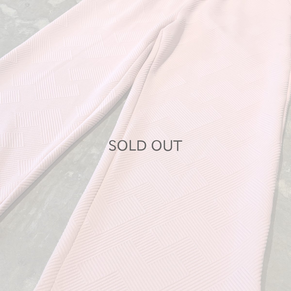 画像6: PINK COLOR 3D PATTERN WIDE SILHOUETTE PANTS / W30~FREE (6)