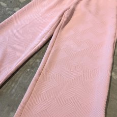 画像6: PINK COLOR 3D PATTERN WIDE SILHOUETTE PANTS / W30~FREE (6)