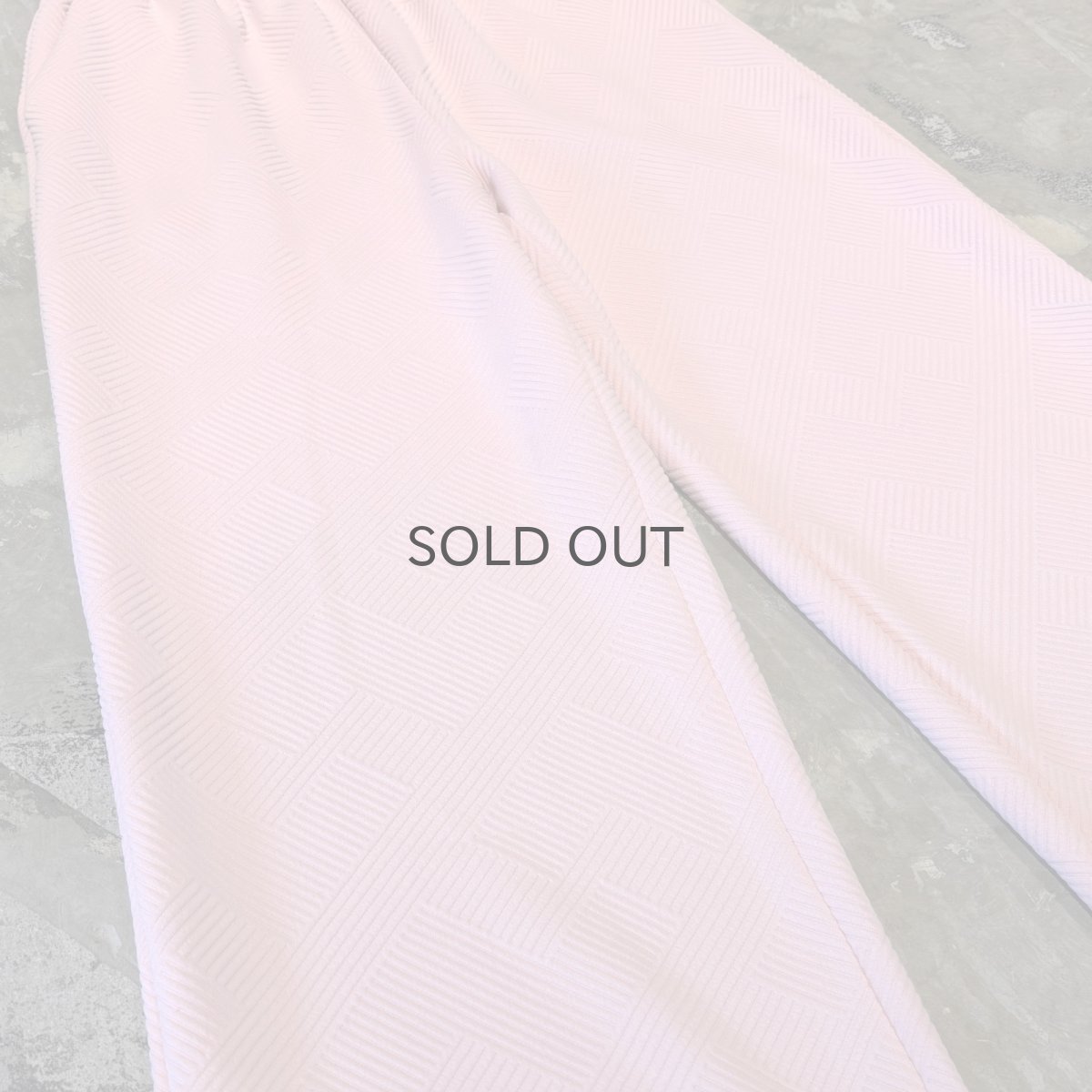画像5: PINK COLOR 3D PATTERN WIDE SILHOUETTE PANTS / W30~FREE (5)