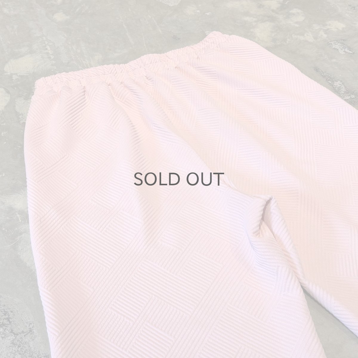 画像9: PINK COLOR 3D PATTERN WIDE SILHOUETTE PANTS / W30~FREE (9)