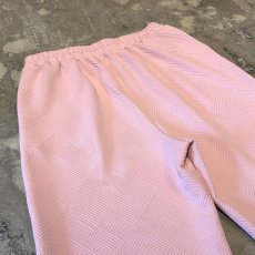 画像9: PINK COLOR 3D PATTERN WIDE SILHOUETTE PANTS / W30~FREE (9)