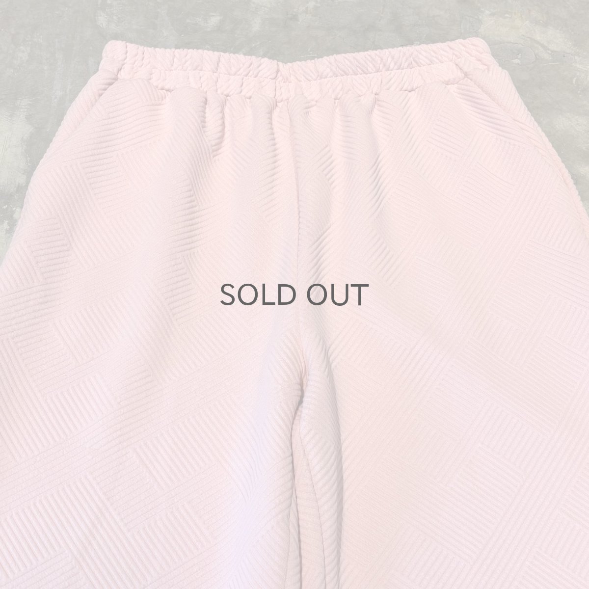 画像10: PINK COLOR 3D PATTERN WIDE SILHOUETTE PANTS / W30~FREE (10)