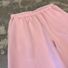 画像3: PINK COLOR 3D PATTERN WIDE SILHOUETTE PANTS / W30~FREE (3)
