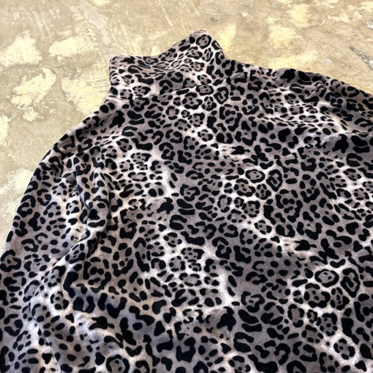 画像9: ALL OVER LEOPARD PATTERN VELOUR ZIP UP JACKET / Mens XL (9)