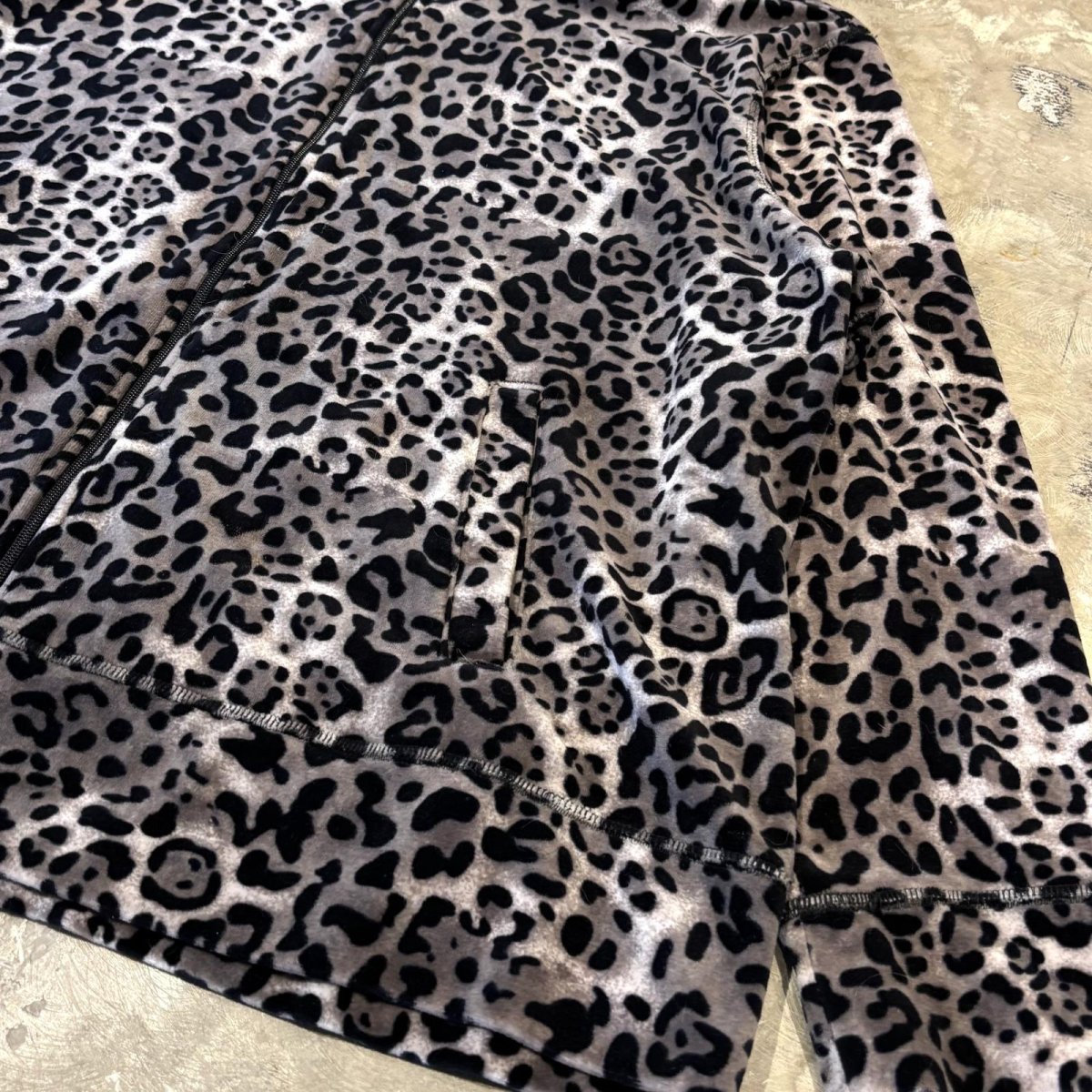 画像6: ALL OVER LEOPARD PATTERN VELOUR ZIP UP JACKET / Mens XL (6)