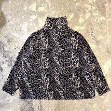 画像2: ALL OVER LEOPARD PATTERN VELOUR ZIP UP JACKET / Mens XL (2)