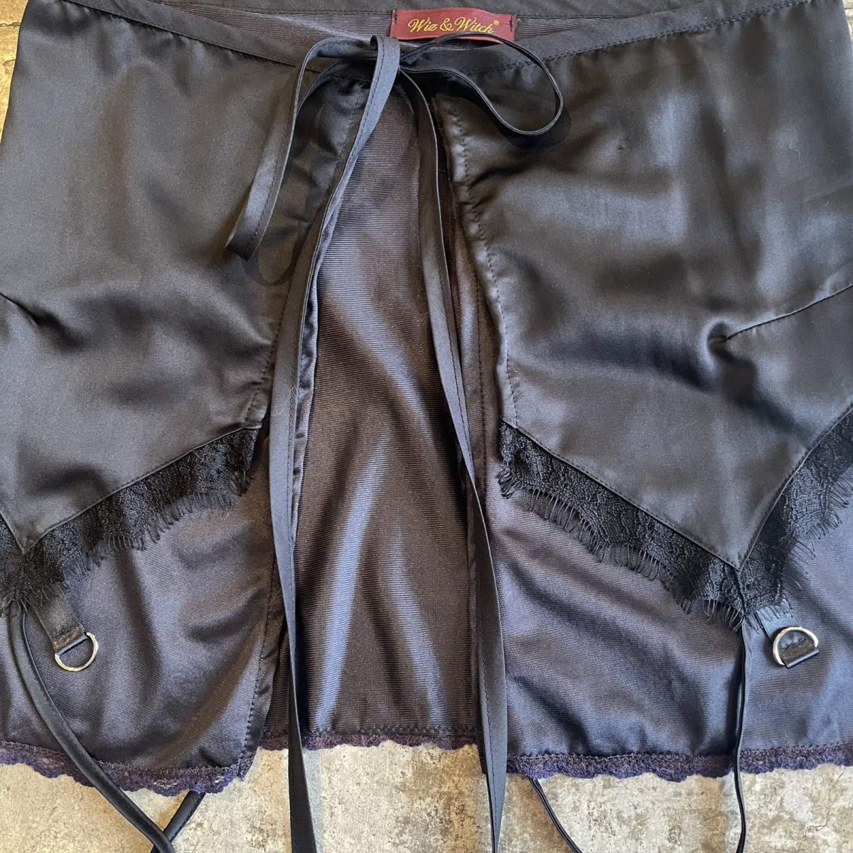 画像5: 【Wiz&Witch】"WANDERER" VTG LACE MIX WRAP SKIRT / FREE (5)