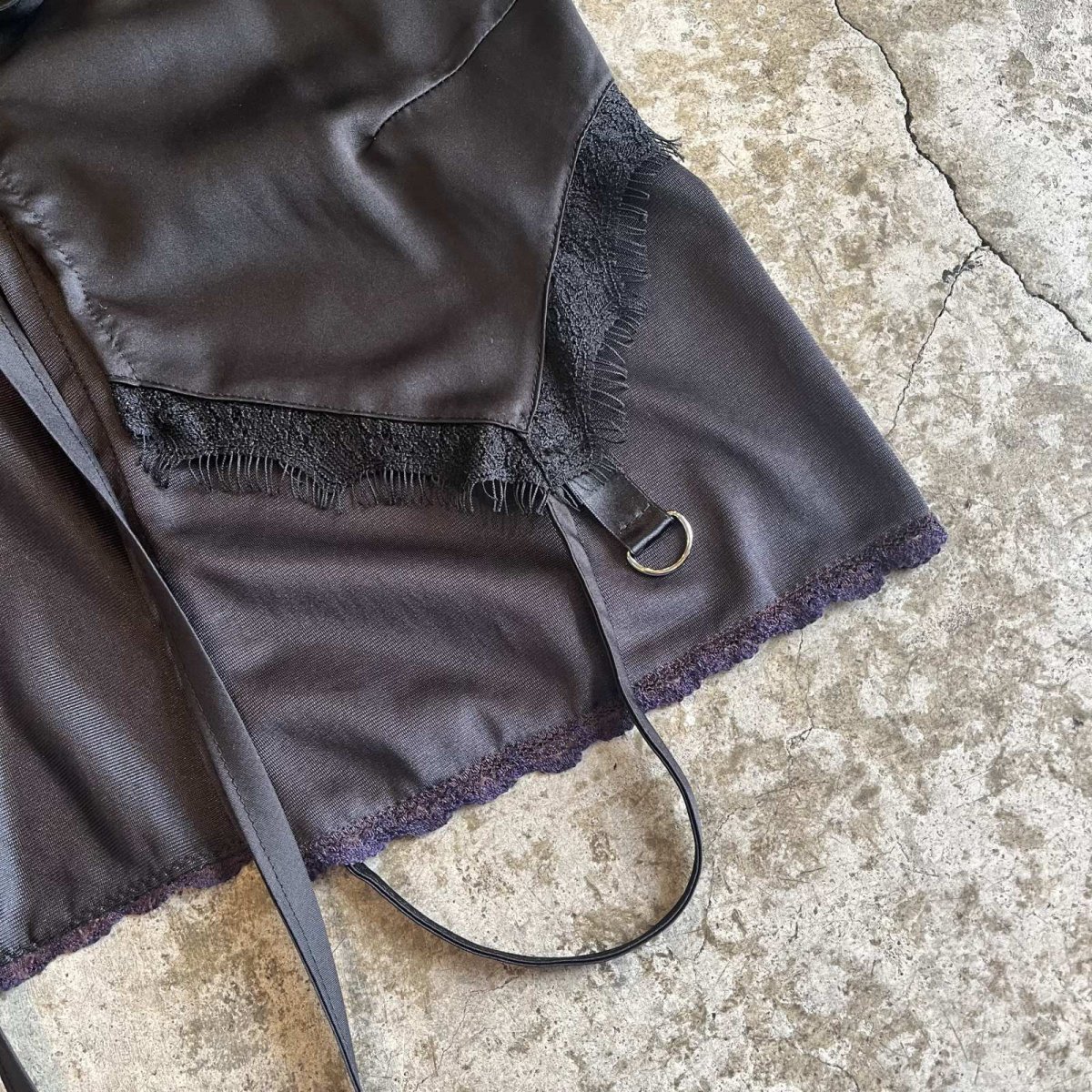 画像6: 【Wiz&Witch】"WANDERER" VTG LACE MIX WRAP SKIRT / FREE (6)