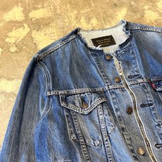画像4: 【Wiz&Witch】"WANDERER" NO COLLAR ZIP UP DENIM JACKET / OS (4)