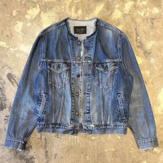 画像1: 【Wiz&Witch】"WANDERER" NO COLLAR ZIP UP DENIM JACKET / OS (1)