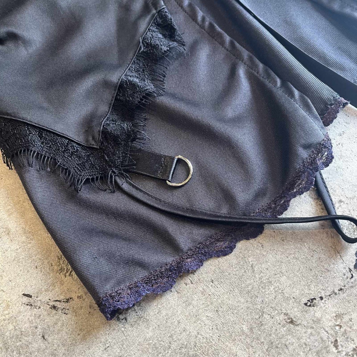 画像3: 【Wiz&Witch】"WANDERER" VTG LACE MIX WRAP SKIRT / FREE (3)