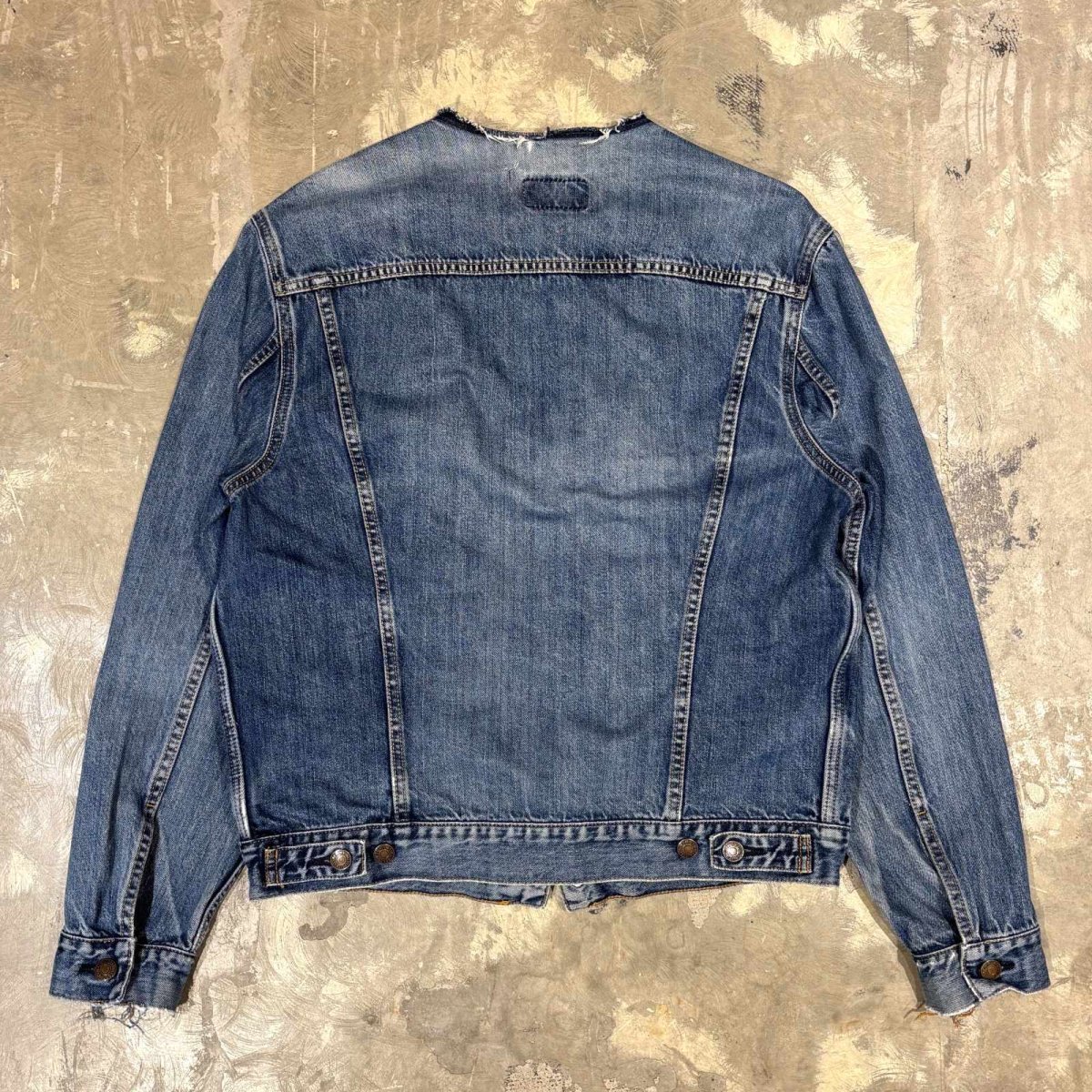 画像3: 【Wiz&Witch】"WANDERER" NO COLLAR ZIP UP DENIM JACKET / OS (3)