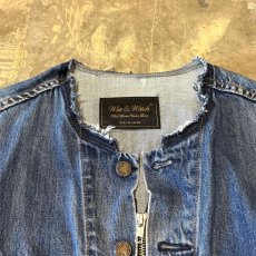 画像11: 【Wiz&Witch】"WANDERER" NO COLLAR ZIP UP DENIM JACKET / OS (11)