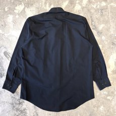 画像2: FRONT PLEATED BLACK COLOR DRESS L/S SHIRT / Mens L (2)