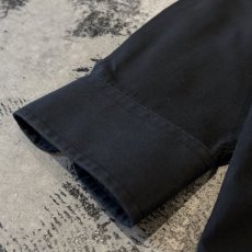 画像7: FRONT PLEATED BLACK COLOR DRESS L/S SHIRT / Mens L (7)