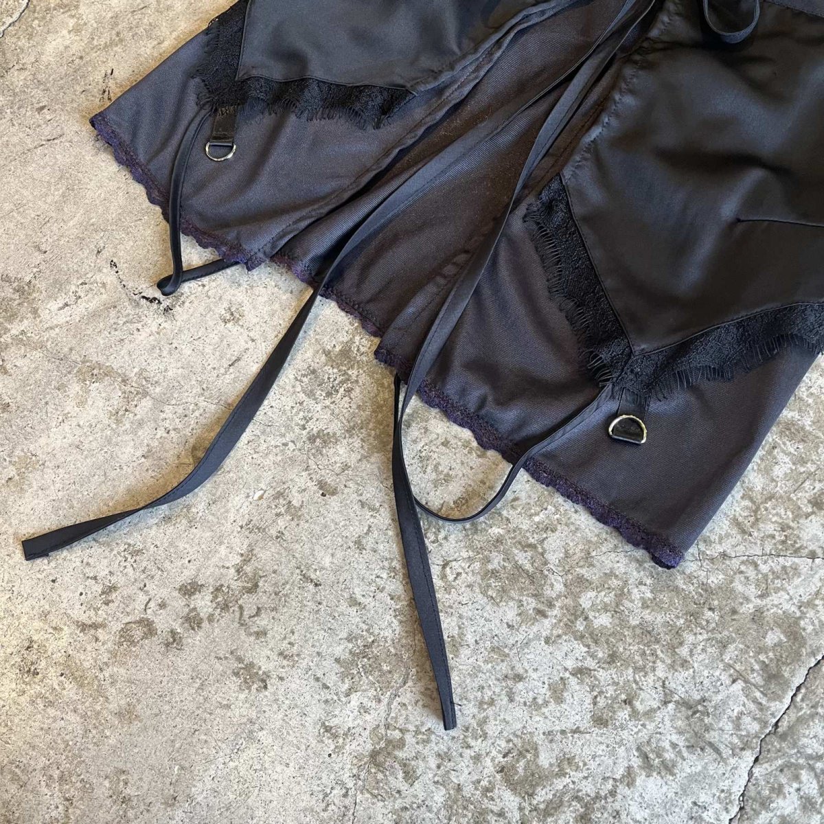 画像4: 【Wiz&Witch】"WANDERER" VTG LACE MIX WRAP SKIRT / FREE (4)