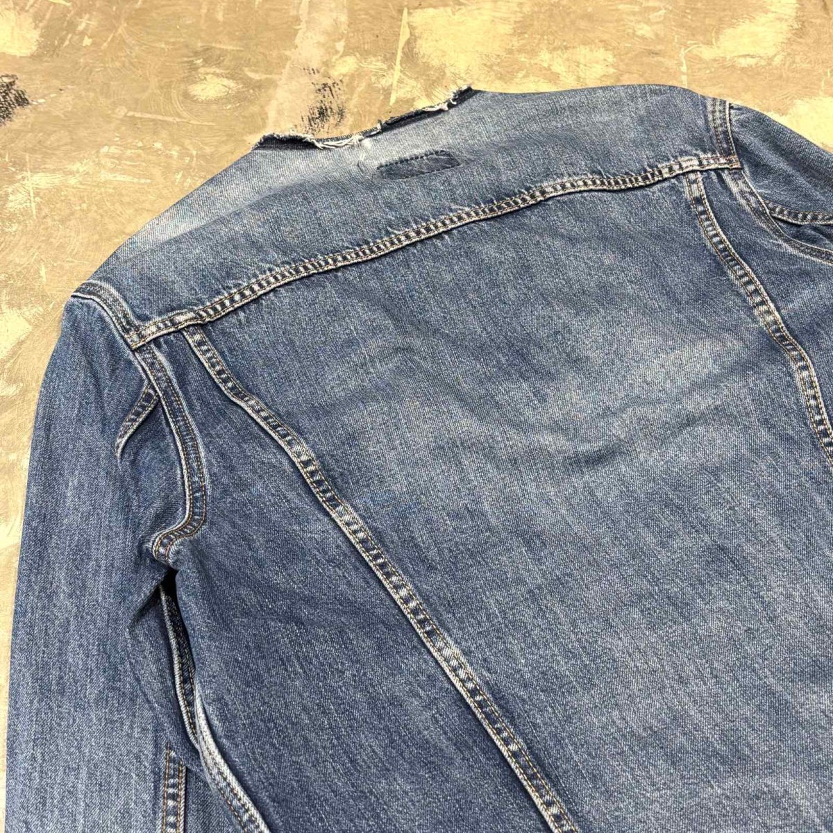 画像10: 【Wiz&Witch】"WANDERER" NO COLLAR ZIP UP DENIM JACKET / OS (10)