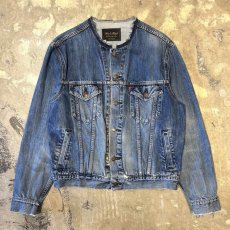 画像2: 【Wiz&Witch】"WANDERER" NO COLLAR ZIP UP DENIM JACKET / OS (2)