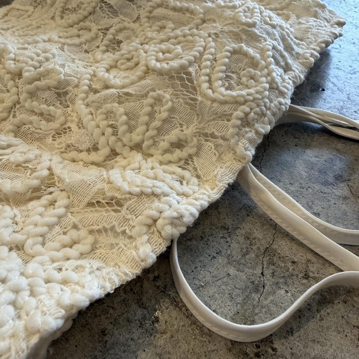 画像9: BACK LACE UP DESIGN PUFF SLLEVE SHORT TOPS / Ladies S(M)  (9)