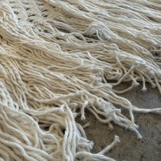 画像9: CROCHET DESIGN LONG FRINGE VEST / Ladies S(M) (9)