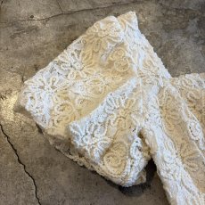 画像4: BACK LACE UP DESIGN PUFF SLLEVE SHORT TOPS / Ladies S(M)  (4)