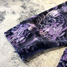 画像7: ALL OVER ARTISTIC PATTERN VELOUR ZIP UP JACKET / Mens XL (7)