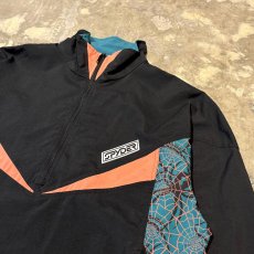 画像4: 90's "SPIDER" PATTERN SWITCHED HALF ZIP L/S TOPS / Mens L (4)