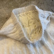 画像7: WHITE COLOR SHORT SHAGGY ALL OVER PATTERN DESIGN SKIRT / W25~W40 (7)