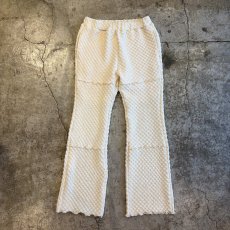 画像1: EMBOSS DESIGN STITCH LINE FLARE PANTS / W26~W35 (1)