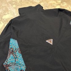画像9: 90's "SPIDER" PATTERN SWITCHED HALF ZIP L/S TOPS / Mens L (9)