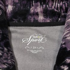 画像10: ALL OVER ARTISTIC PATTERN VELOUR ZIP UP JACKET / Mens XL (10)