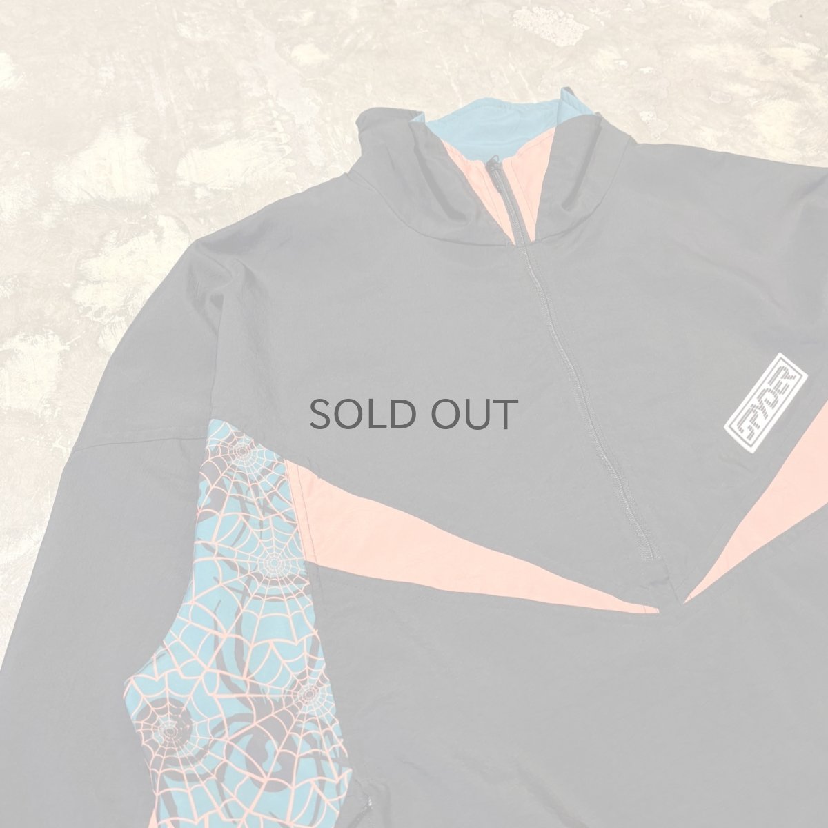 画像3: 90's "SPIDER" PATTERN SWITCHED HALF ZIP L/S TOPS / Mens L (3)