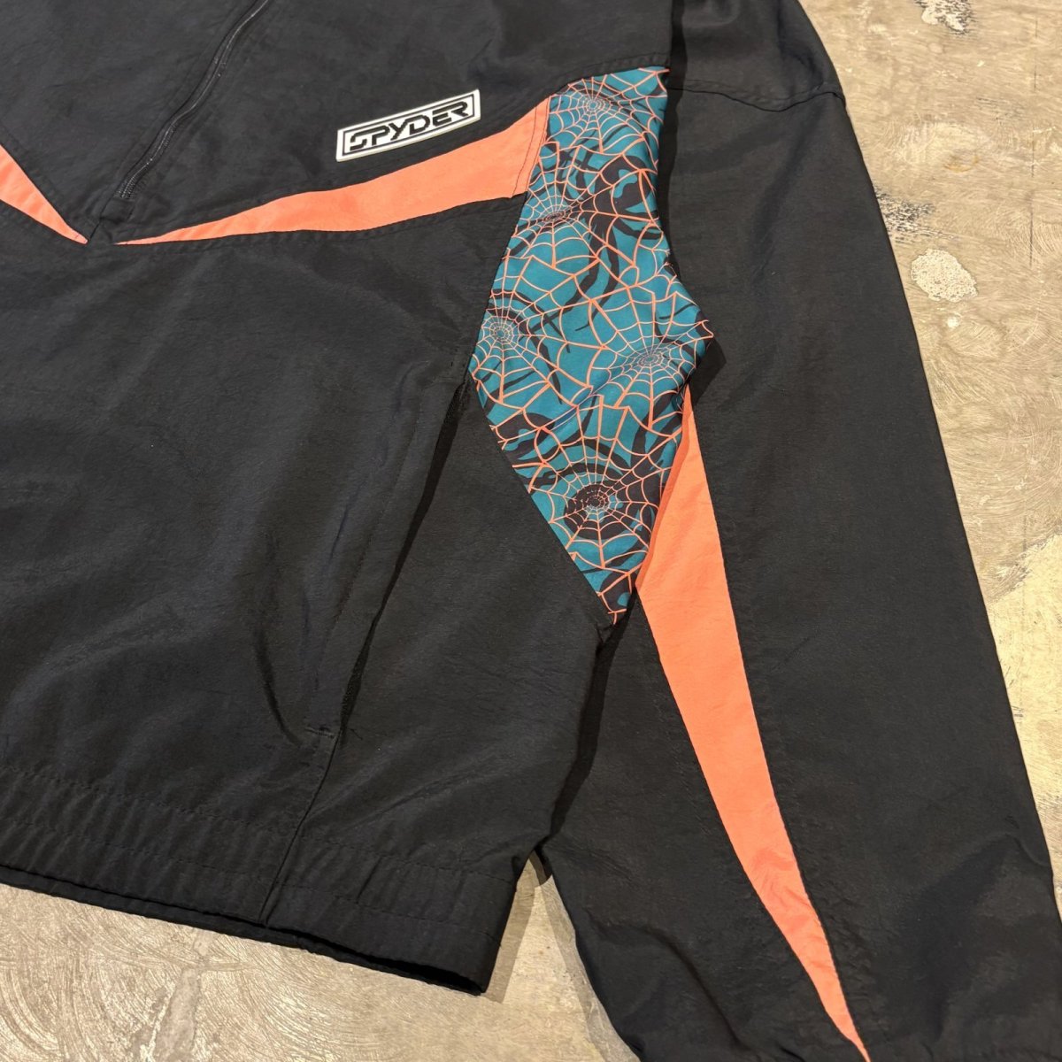 画像6: 90's "SPIDER" PATTERN SWITCHED HALF ZIP L/S TOPS / Mens L (6)