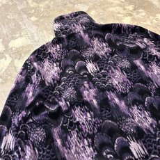 画像9: ALL OVER ARTISTIC PATTERN VELOUR ZIP UP JACKET / Mens XL (9)