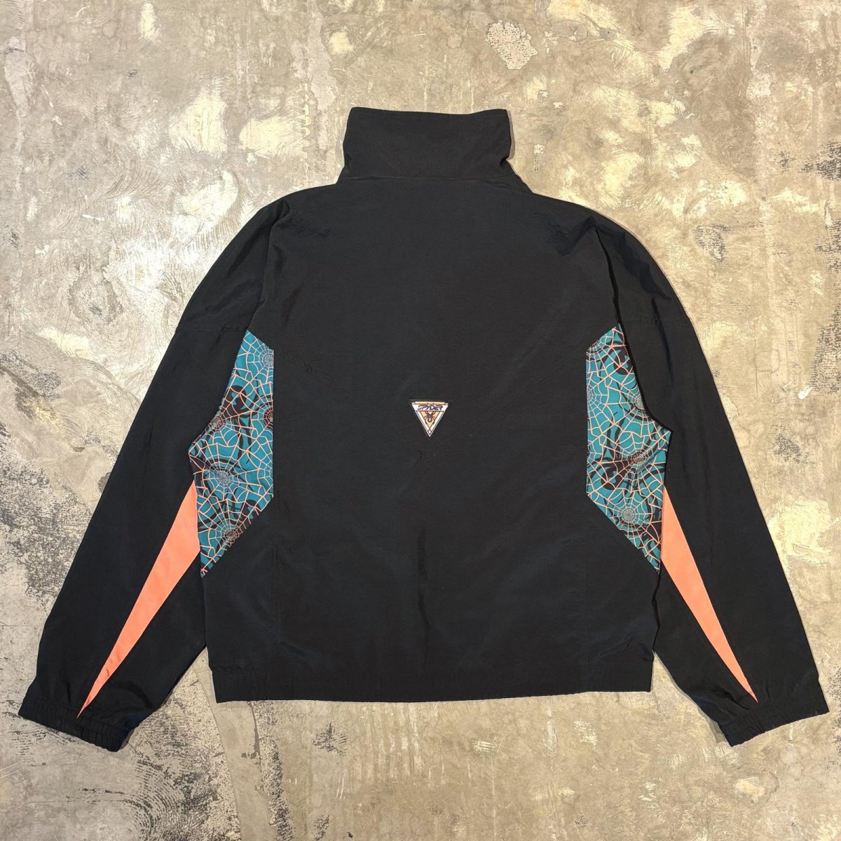 画像2: 90's "SPIDER" PATTERN SWITCHED HALF ZIP L/S TOPS / Mens L (2)