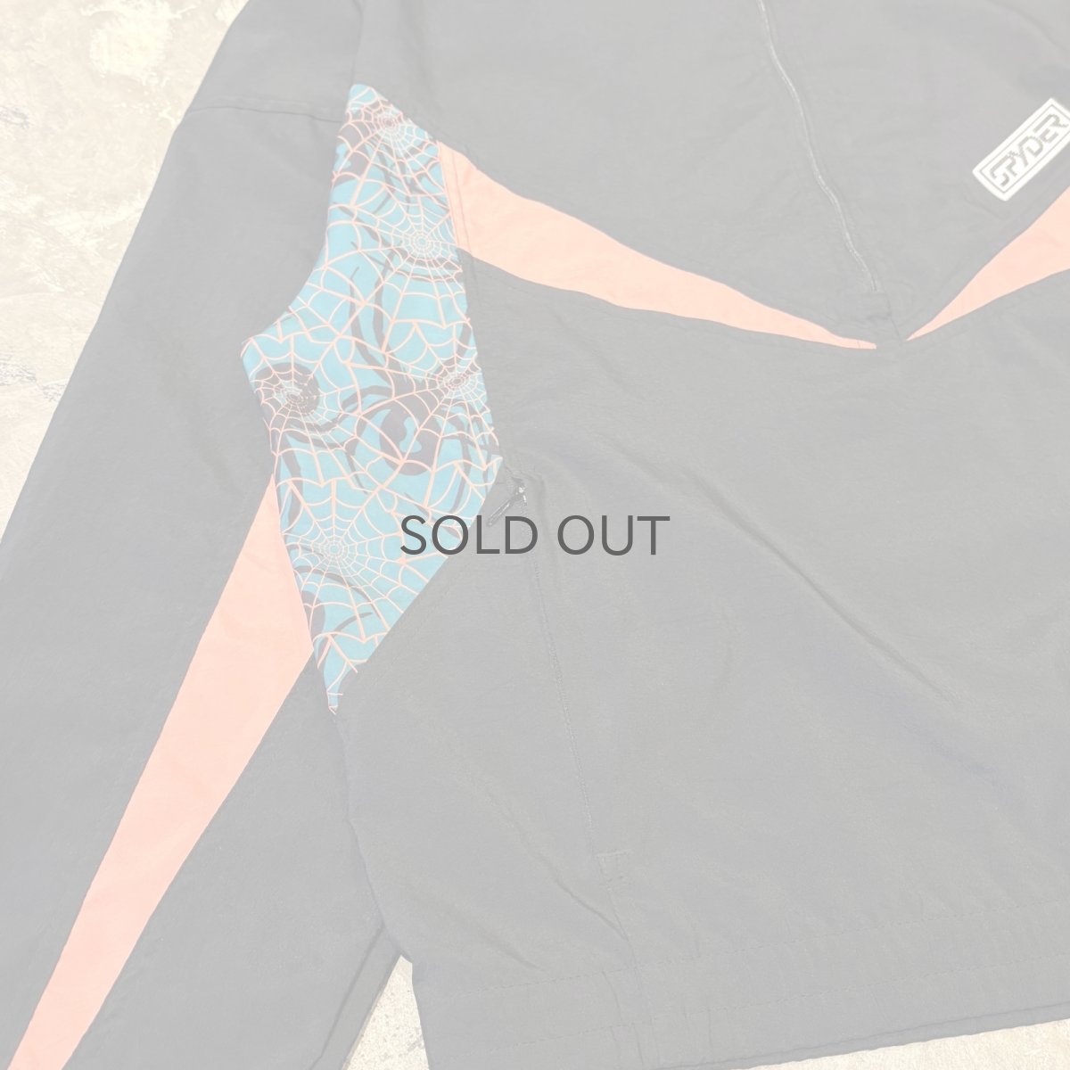 画像5: 90's "SPIDER" PATTERN SWITCHED HALF ZIP L/S TOPS / Mens L (5)