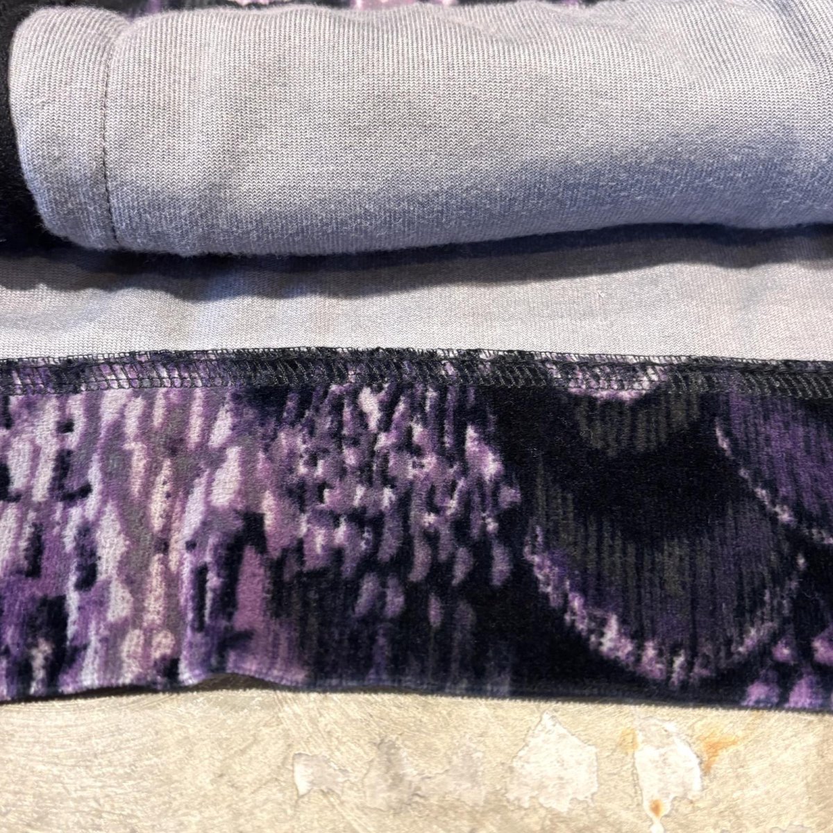 画像8: ALL OVER ARTISTIC PATTERN VELOUR ZIP UP JACKET / Mens XL (8)