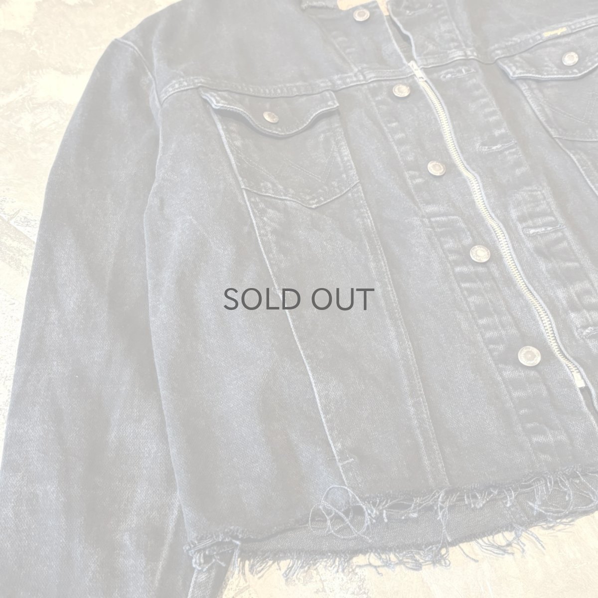 画像6: 【Wiz&Witch】"WANDERER" NO COLLAR ZIP UP DENIM JACKET / BLACK / OS (6)