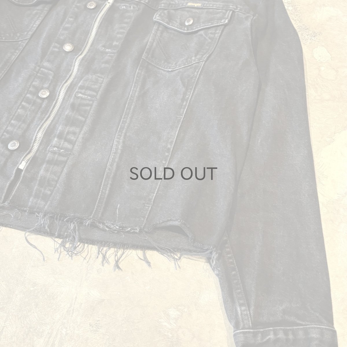 画像7: 【Wiz&Witch】"WANDERER" NO COLLAR ZIP UP DENIM JACKET / BLACK / OS (7)