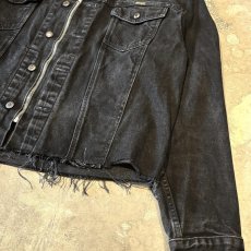 画像7: 【Wiz&Witch】"WANDERER" NO COLLAR ZIP UP DENIM JACKET / BLACK / OS (7)